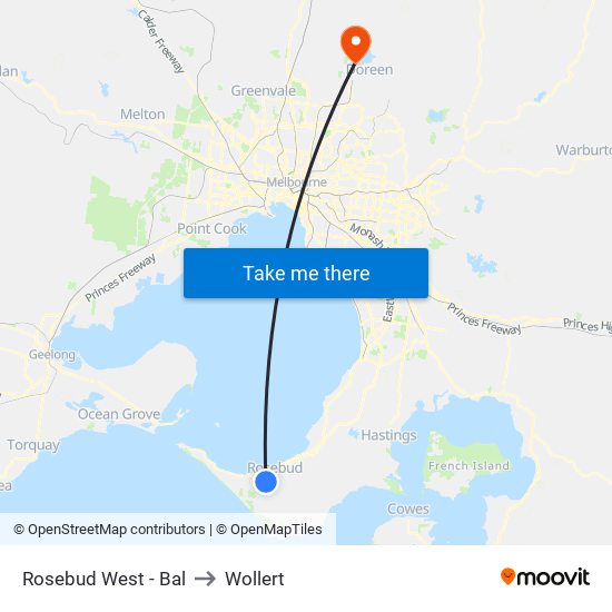 Rosebud West - Bal to Wollert map