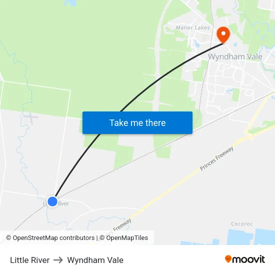 Little River to Wyndham Vale map