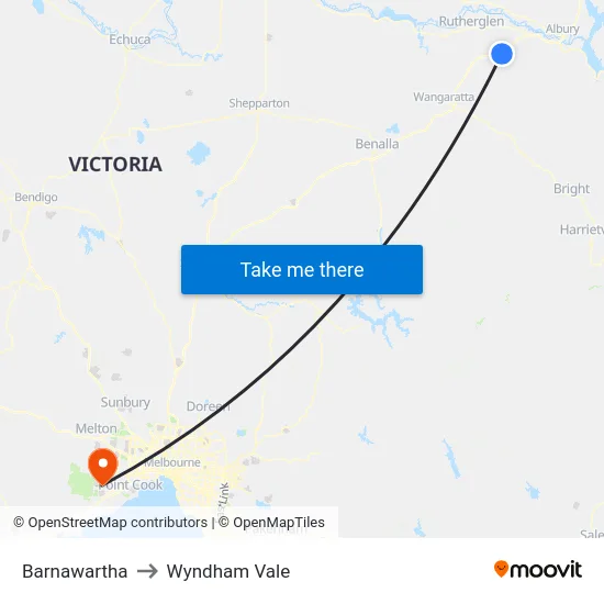 Barnawartha to Wyndham Vale map