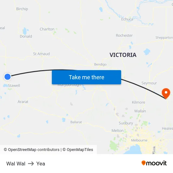 Wal Wal to Yea map