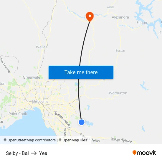 Selby - Bal to Yea map