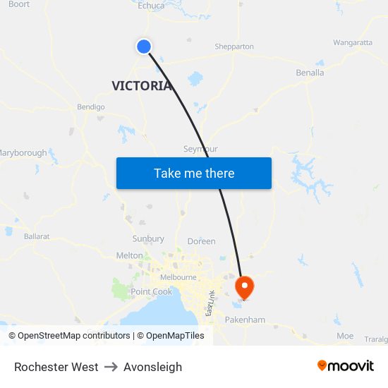 Rochester West to Avonsleigh map