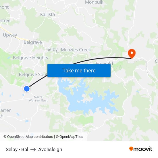 Selby - Bal to Avonsleigh map