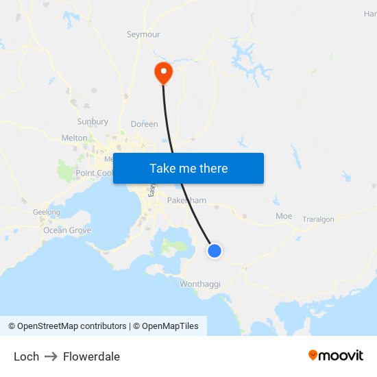 Loch to Flowerdale map