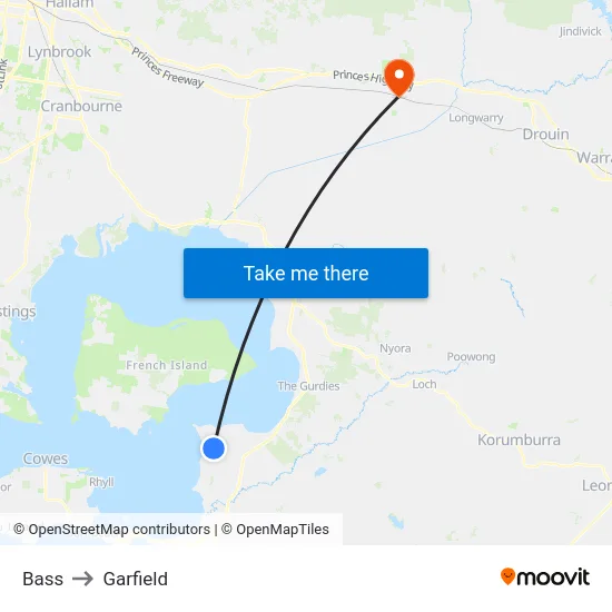 Bass to Garfield map