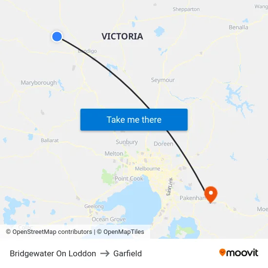 Bridgewater On Loddon to Garfield map
