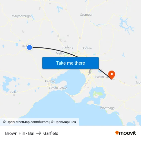 Brown Hill - Bal to Garfield map