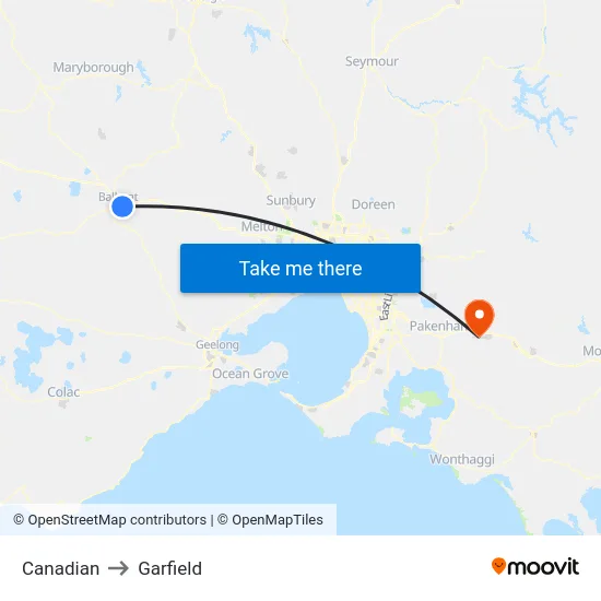 Canadian to Garfield map