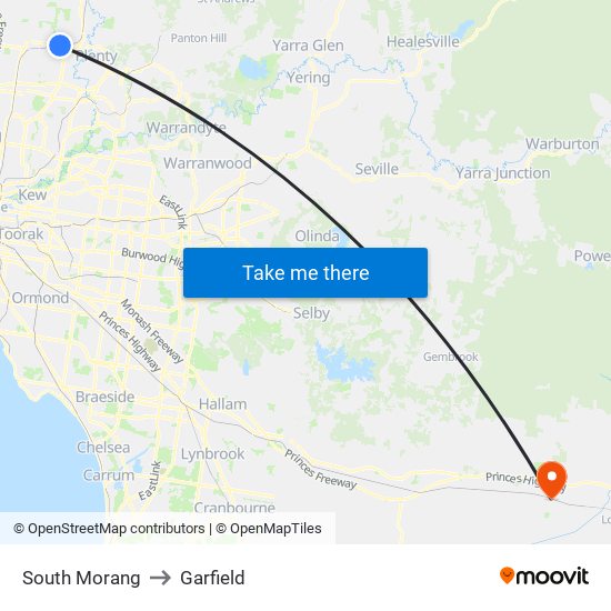 South Morang to Garfield map