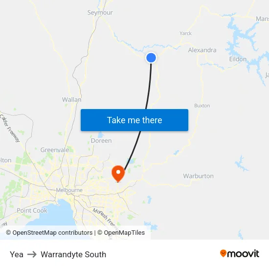 Yea to Warrandyte South map