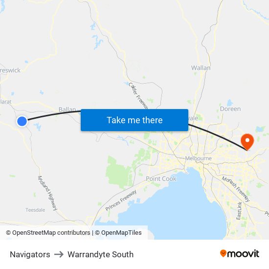 Navigators to Warrandyte South map