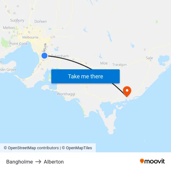 Bangholme to Alberton map