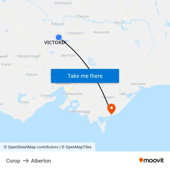 Corop to Alberton map