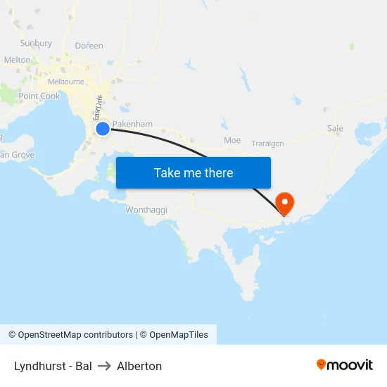 Lyndhurst - Bal to Alberton map