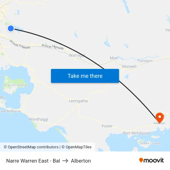 Narre Warren East - Bal to Alberton map