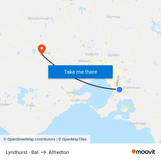 Lyndhurst - Bal to Alfredton map