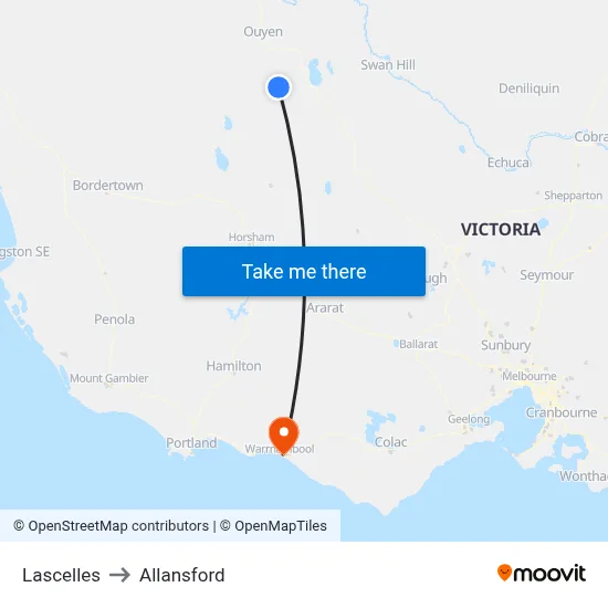 Lascelles to Allansford map