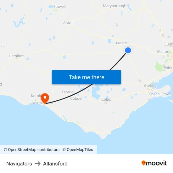 Navigators to Allansford map