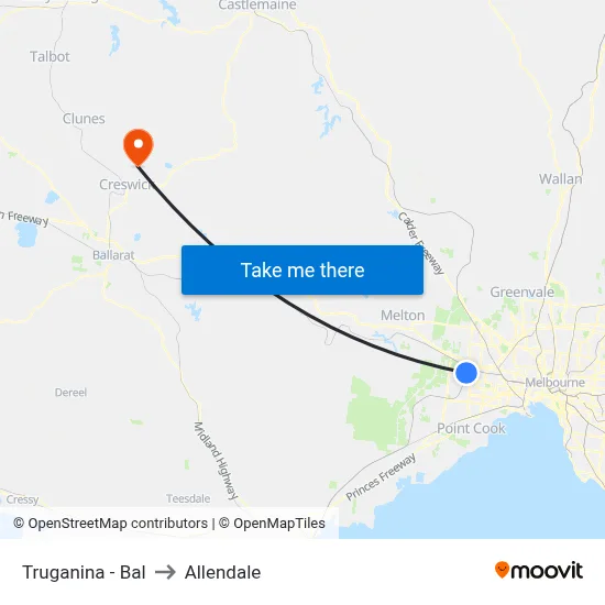 Truganina - Bal to Allendale map