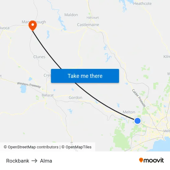 Rockbank to Alma map