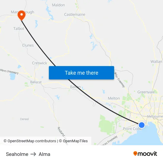 Seaholme to Alma map