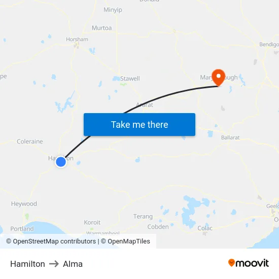 Hamilton to Alma map
