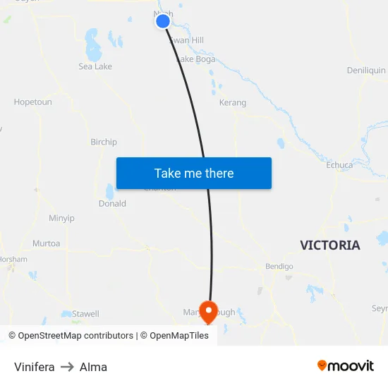 Vinifera to Alma map