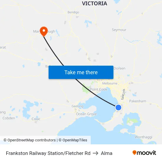 Frankston Railway Station/Fletcher Rd to Alma map