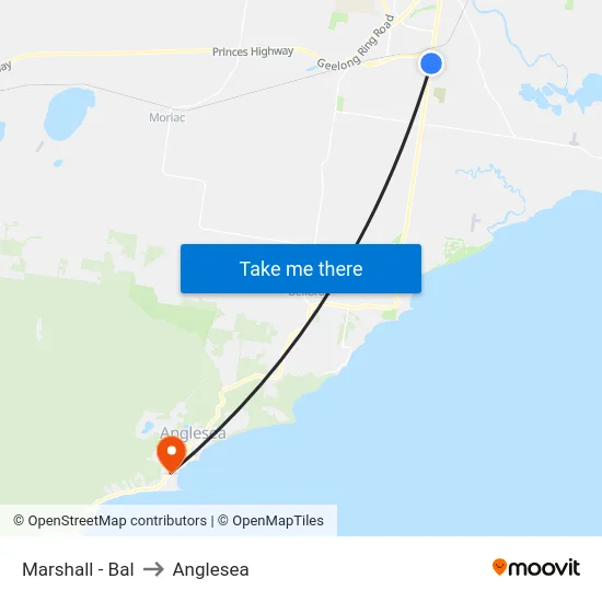 Marshall - Bal to Anglesea map