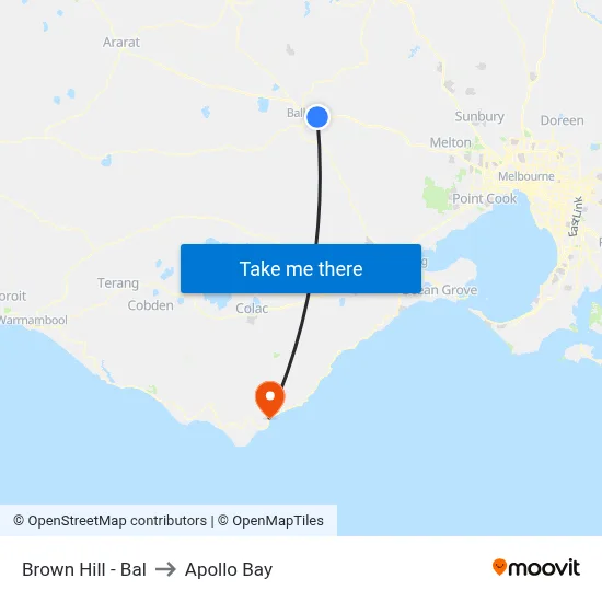 Brown Hill - Bal to Apollo Bay map