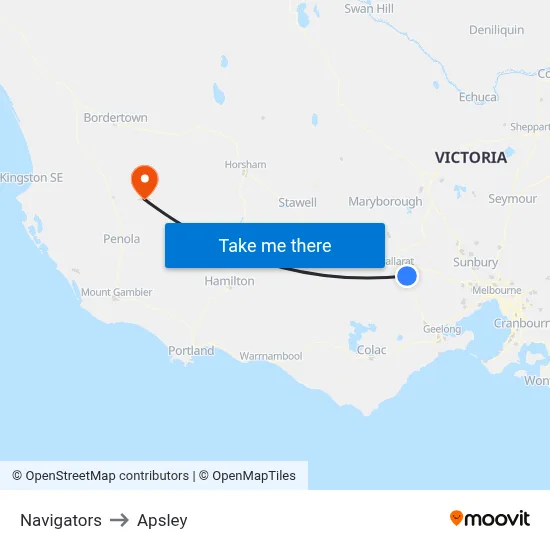 Navigators to Apsley map