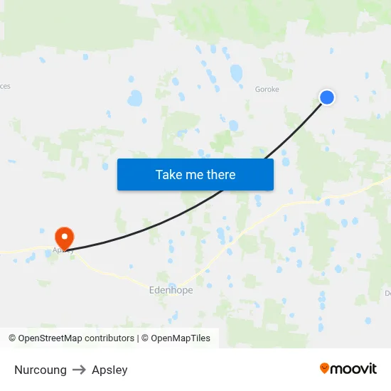 Nurcoung to Apsley map