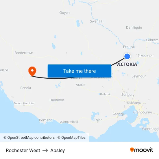 Rochester West to Apsley map