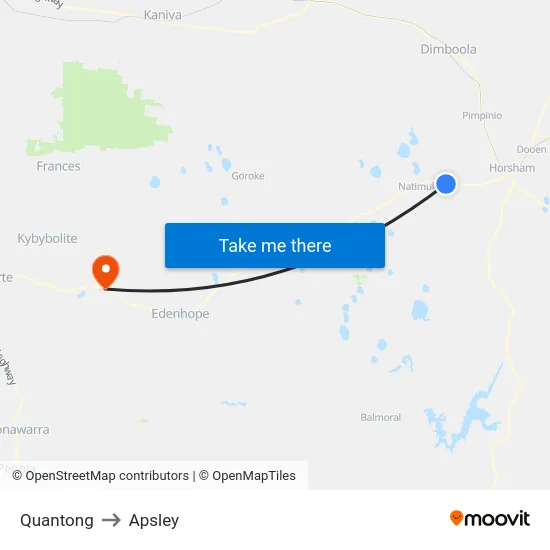 Quantong to Apsley map