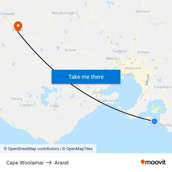 Cape Woolamai to Ararat map