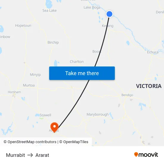 Murrabit to Ararat map