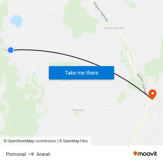 Pomonal to Ararat map