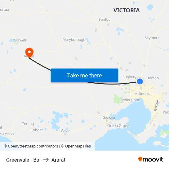 Greenvale - Bal to Ararat map