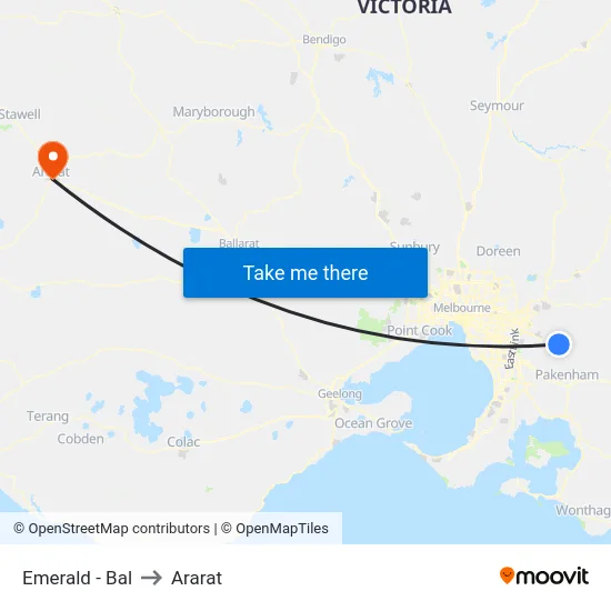 Emerald - Bal to Ararat map
