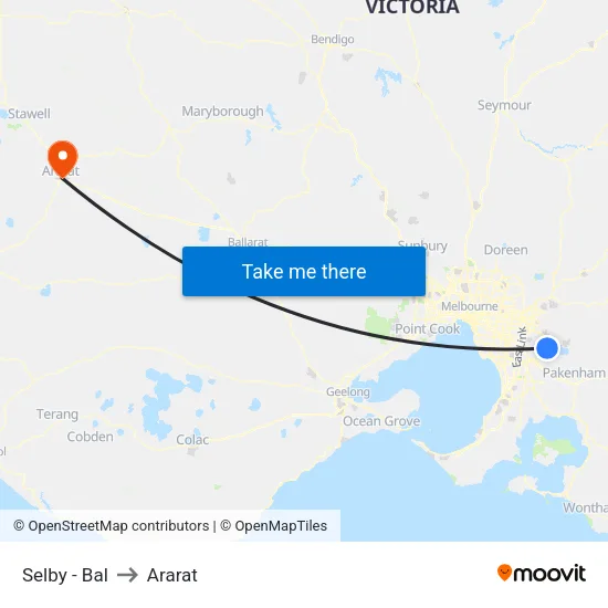Selby - Bal to Ararat map