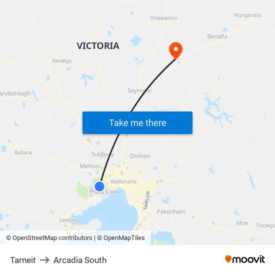 Tarneit to Arcadia South map