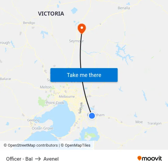 Officer - Bal to Avenel map