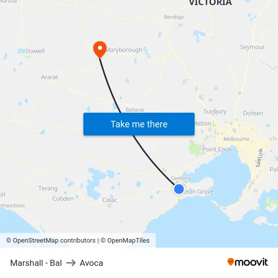 Marshall - Bal to Avoca map