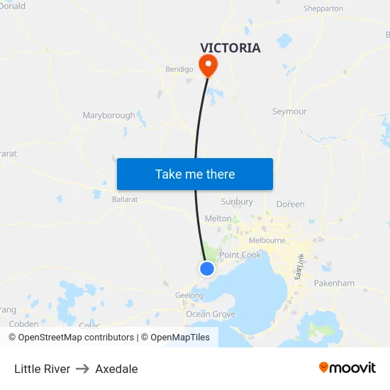 Little River to Axedale map