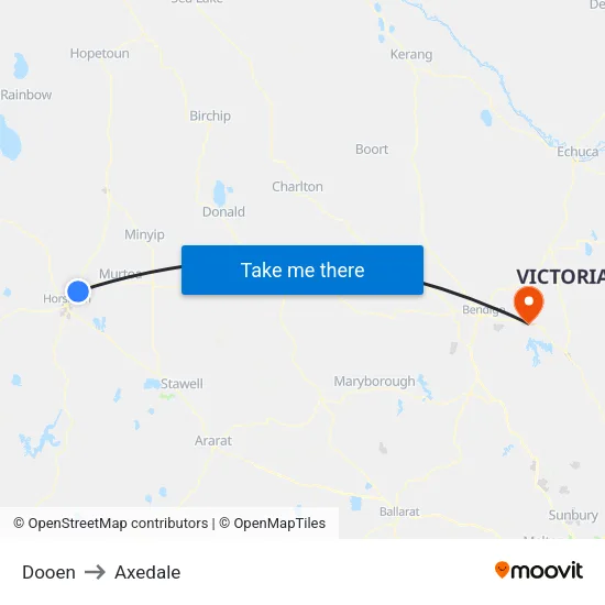 Dooen to Axedale map