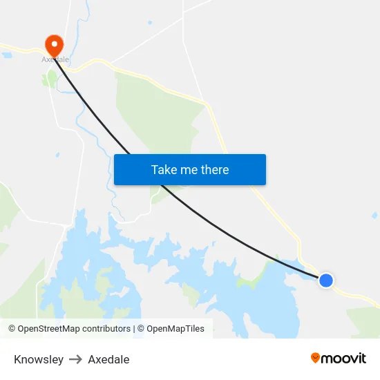 Knowsley to Axedale map