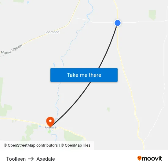 Toolleen to Axedale map