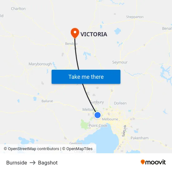 Burnside to Bagshot map