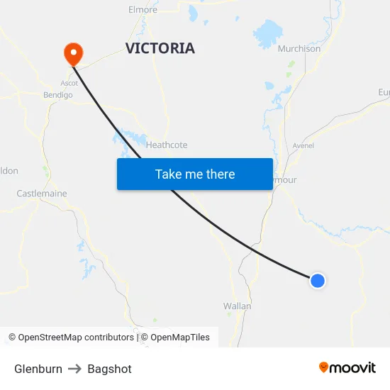 Glenburn to Bagshot map