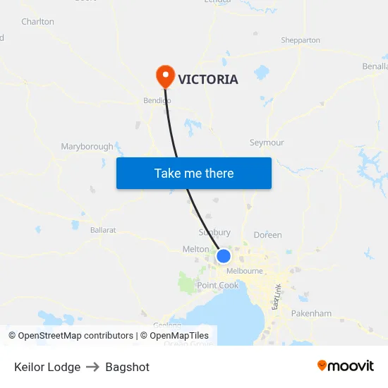 Keilor Lodge to Bagshot map